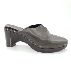 Cole Haan Country leather wedge heeled mules clogs, size 8 EUC